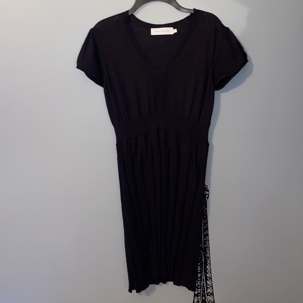 VINTAGE ANNE FONTAINE | BLACK THIN SWEATER DRESS